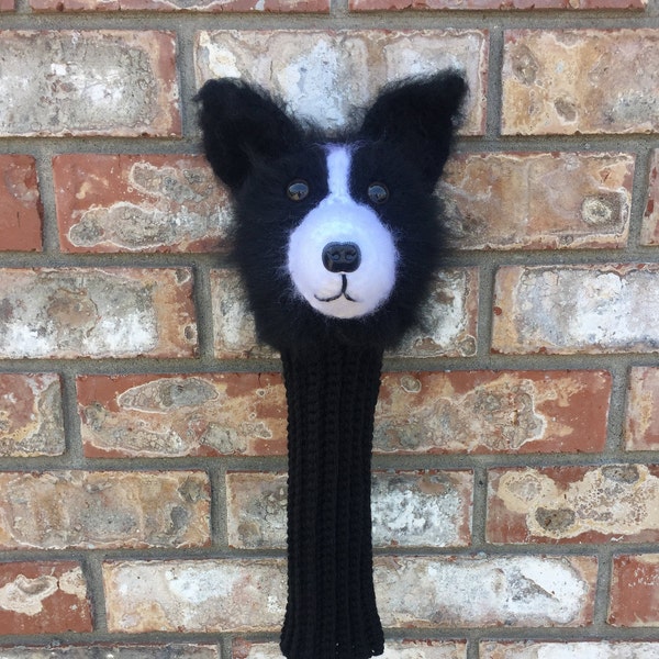 Golf Club Head Covers Border Collie Etsy