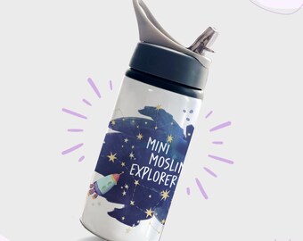 Mini Muslim explorer water bottle - children's drinking bottle - kids aluminum tumbler - 500ml - Eid - Ramadan gift - little muslims - Muslim child gift