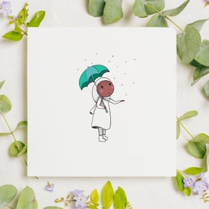 Hijab Madchen Gibt Hand Kuss Karte Fur Geburtstagskind Oma Etsy
