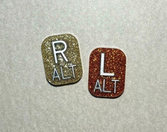 Custom glitter/clear x-ray markers