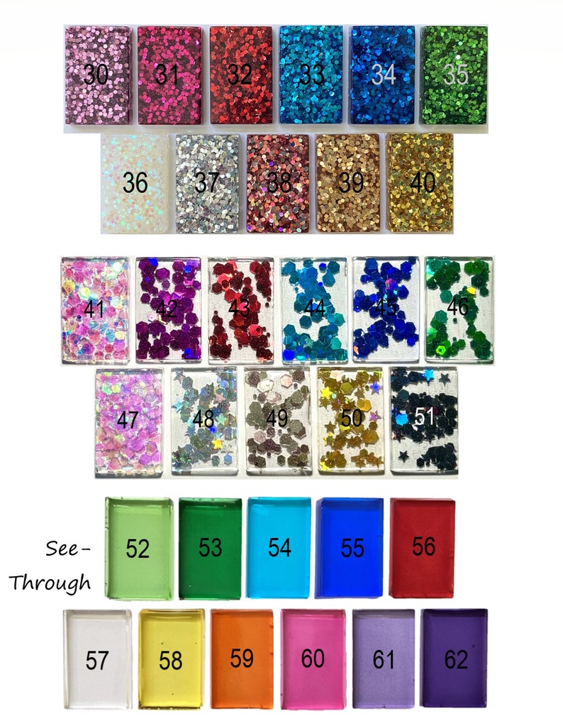 Custom glitter/clear x-ray markers image 3