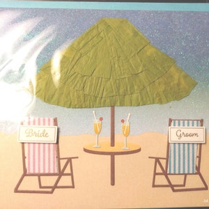 Papyrus trouwkaart nieuw ongeopend 7 x 5 inch beachy huwelijksreis