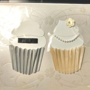 Papyrus trouwkaart nieuw, ongeopend 7 x 5 inch cupcakes