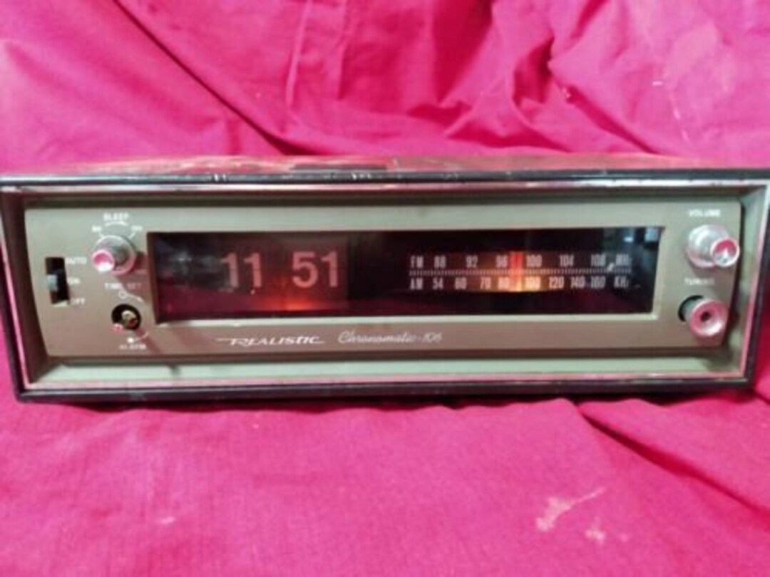 Realistic Chromatic 106 Clock Radio Flip Numbers Mid Century Etsy