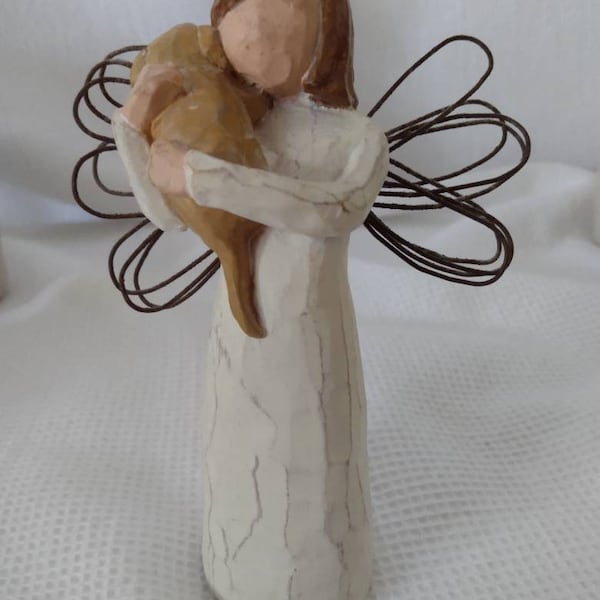 Willow Tree Angel of Friendship by Susan Lordi Angel and Puppy 6"T