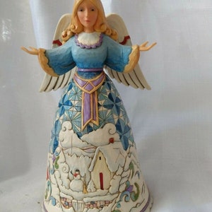 Jim Shore &quot;Winter Wonders&quot; Angel 4016085 yr. 2009 Christmas Winter 10&quot;Tall