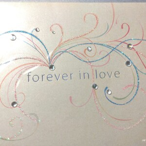 Papyrus trouwkaart nieuw, ongeopend 7 x 5 inch Forever in Love