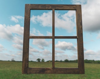 Rustic Farmhouse Window Frame/ Custom/ Bedroom/ Living Room/ Nursery/ Wooden/ Decor/ Art/ Gift/ Window Frame / Wreath/ Farmhouse Decor