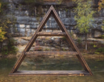 Rustic Triangle Shelf/ Essential Oils/ Custom/ Bedroom/ Living Room/ Kitchen/ Nursery/ Triforce/ Wooden Shelf/ Shelf/ Decor/ Wall Art/ Gift