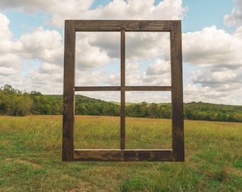 Rustic Farmhouse Window Frame with Farmhouse Egg Wreath/ Custom/ Bedroom/ Living Room/ Nursery/ Wooden/ Decor/ Art/ Gift/ Farmhouse /Wreath