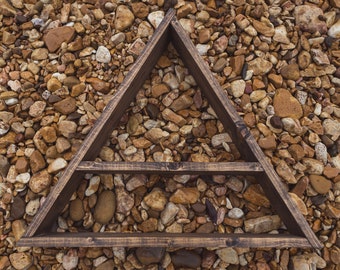 Rustic Triangle Shelf/ Essential Oils/ Custom/ Bedroom/ Living Room/ Kitchen/ Nursery/ Triforce/ Wooden Shelf/ Shelf/ Decor/ Wall Art/ Gift