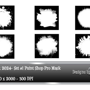 Masque Six Abstract Paint Shop Pro 24-001
