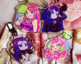 Llavero Raven y Starfire Teen Titans
