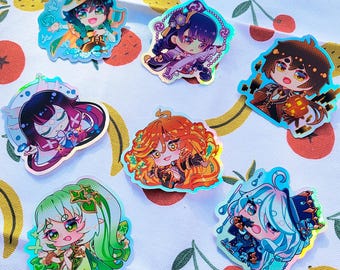 Pegatinas arcontes Genshin Impact