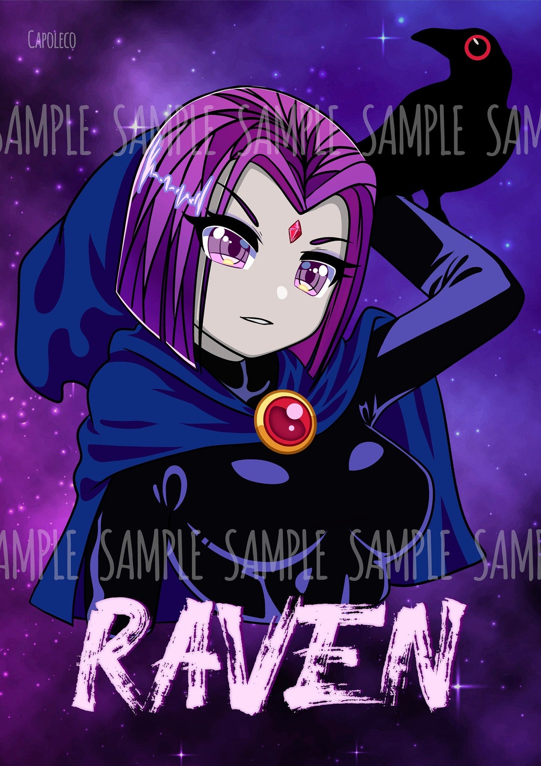 Print Raven Teen Titans Lámina - Etsy Australia