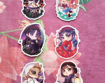Pegatina Hinako, Wednesday, Monika, Mita y Alice Liddell