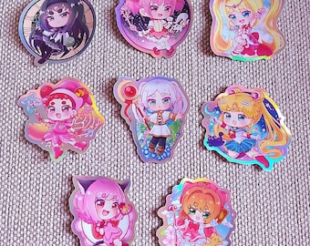 Pegatinas chicas mágicas - Doremi, Sakura, Usagi, Ichigo, Frieren, Madoka, Homura y Luchia
