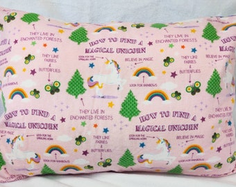 Housse de taie d'oreiller licorne uniquement, taie d'oreiller pour garde d'enfant en bas âge, couverture de style enveloppe en flanelle de licorne de voiture, couverture de taille Babysitter Toddler 13 "* 18"