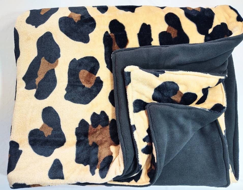 Cheetah Blanket / 50 x 80 Reversible Cheetah Luxe Etsy