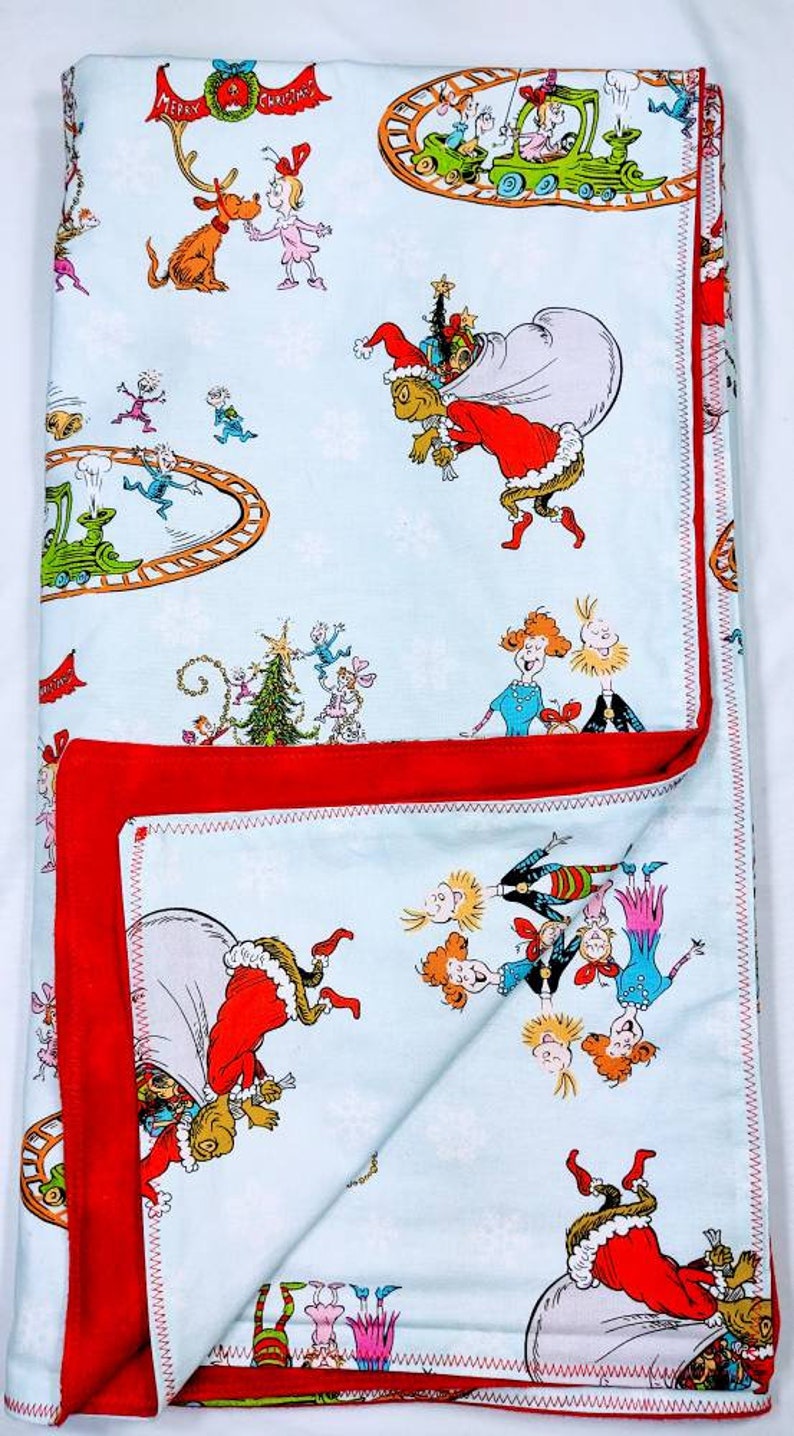 Christmas Whoville Grinch Blanket 40 x 40 Etsy