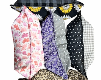 Compressa quente/fria de arroz jasmim tamanho médio – Almofada térmica sem fragrância (28-30 cm)