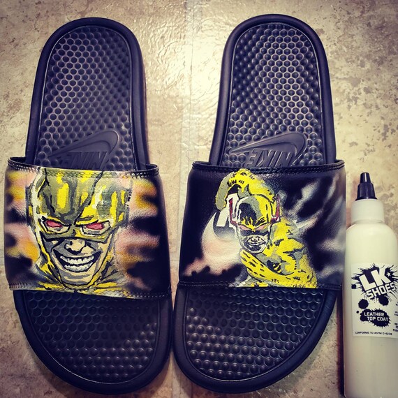painted nike slides