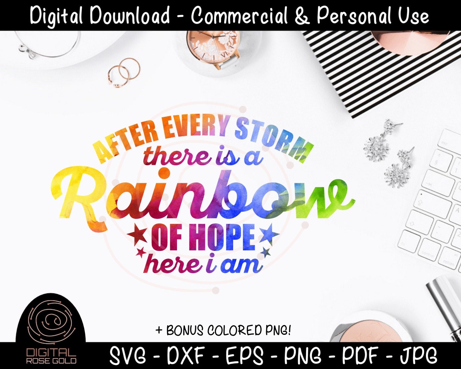 Download After Every Storm There Is A Rainbow Of Hope Here I Am Etsy
