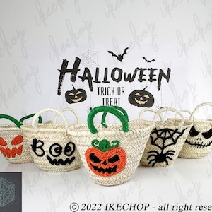 50% Off PERSONALIZED HALLOWEEN PUMPKIN Basket Trick or Treat bag, Halloween Bucket, Candy Tote, Monogram Basket, Halloween Gifts for Kids