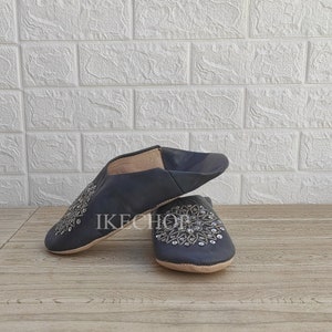 HANDMADE Moroccan Babouche Slippers for Women - Soft Organic Leather Mules