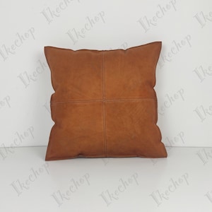 50% OFF Lambskin leather PILLOW cover, Plain Square Soft antique brown Leather Pillow Cover,Living Decor,Home Decor,Housewarming,Throw Cover