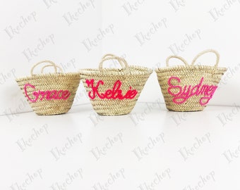 50 % de réduction ! Sac en paille personnalisé, sac fourre-tout, cadeau personnalisé, sacs EVJF, cadeau de mariage, cadeau baby shower