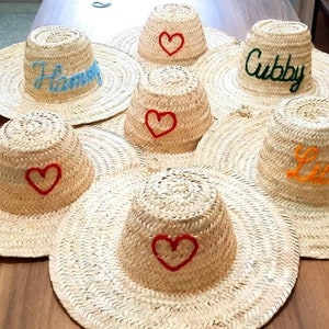 Personalized Bachelorette Party Hats Floppy Beach Hat, Bachelorette Trip Hat, Sun Hat, Honeymoon Beach Hat, Sun Hat, Bride to be Gift
