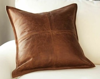 leather toss pillows
