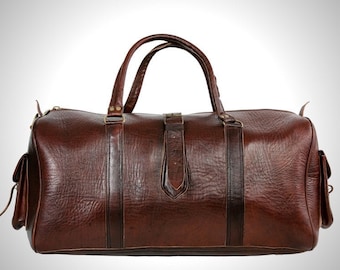 50 % OFF Weekender Travel bag Leather men's bag Large bag Leather duffle bag Luggage Cognac leather bag Men's gift