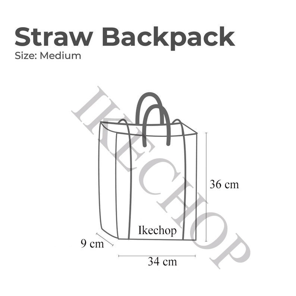 straw beach bag backpack