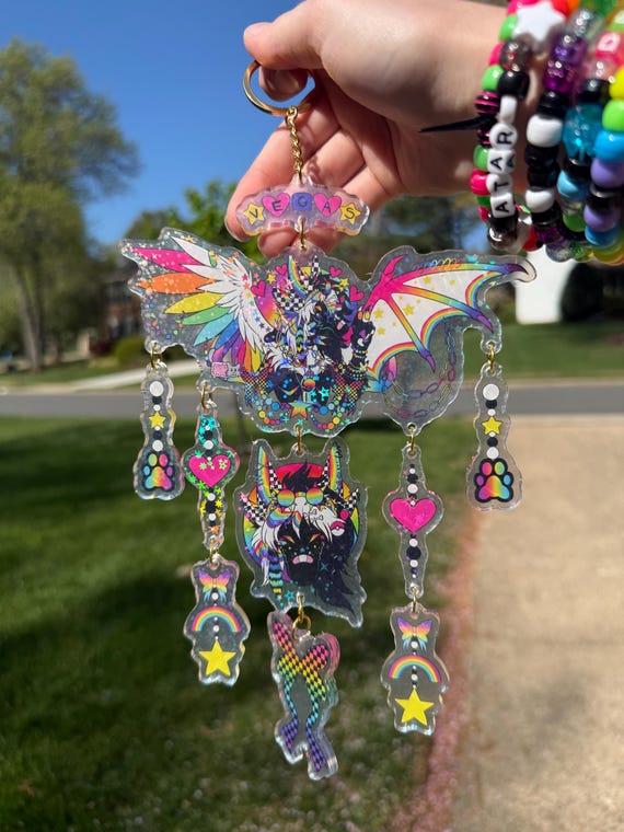 Sparkle Protogen Large Acrylic Keychain/Wall Hanging Art