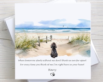 Personalised Dog Loss Card: Pet Sympathy Bereavement Card