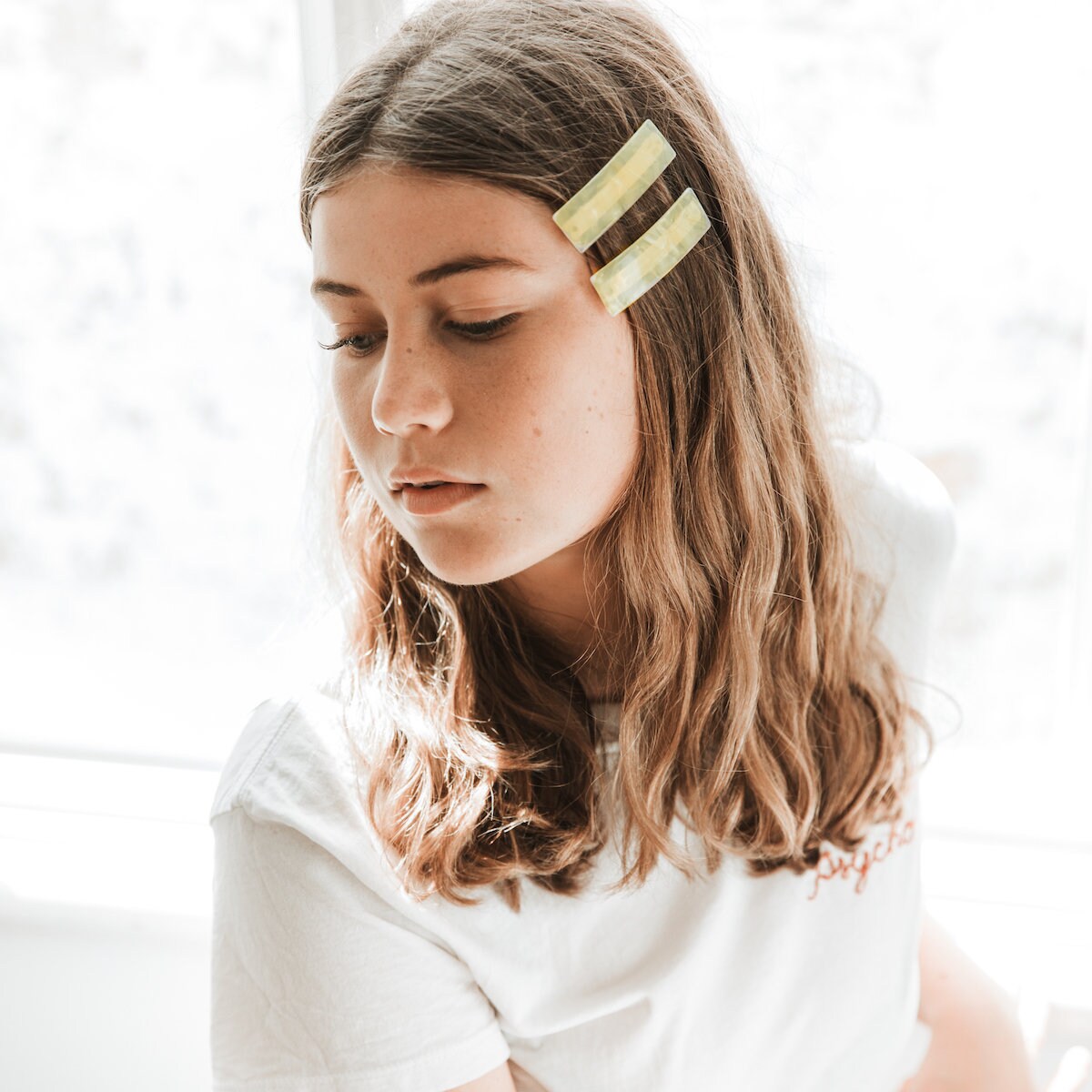 Margot Yellow Barrette Hair Barrette Acetate Hair Clip Etsy