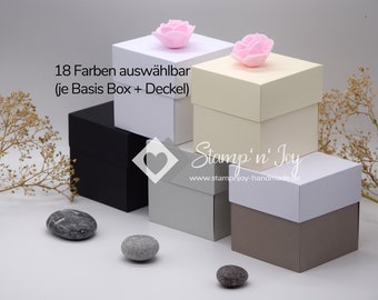 DIY Explosionsbox zum Selbstgestalten blanko UNIFARBEN | Geldgeschenk | Motiv: UNIFARBEN | Art. Nr. 90029001 20 30 60 70 50