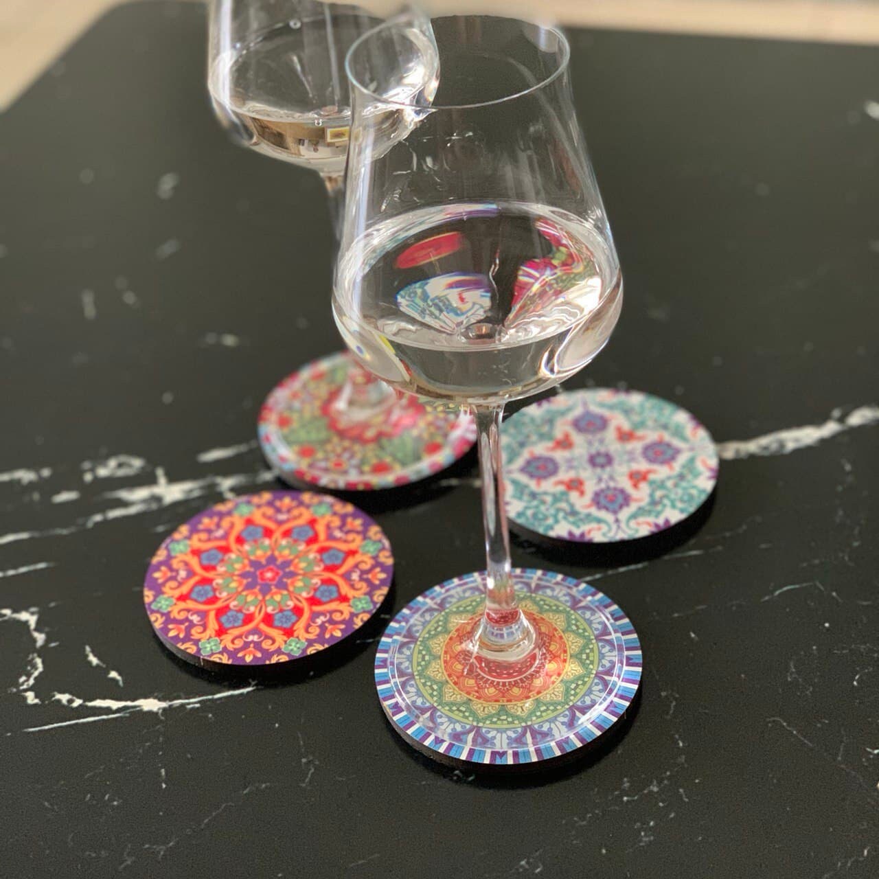 Coasters gift Set Set of 4 decorative coasters with nonslip Etsy