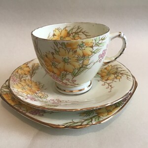 Vintage Sutherland China Teacup, Saucer and Plate Set 2512 (1)