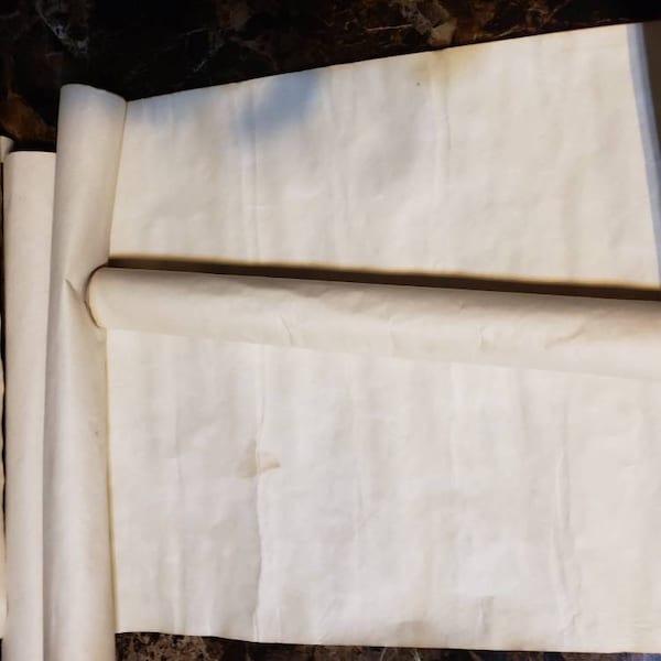 Authentic textured "aged" "old" "ancient" parchment scroll (1) one
