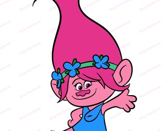Poppy Troll Svg Etsy