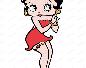 Betty Boop SVG 4 svg dxf Cricut Silhouette Cut File | Etsy