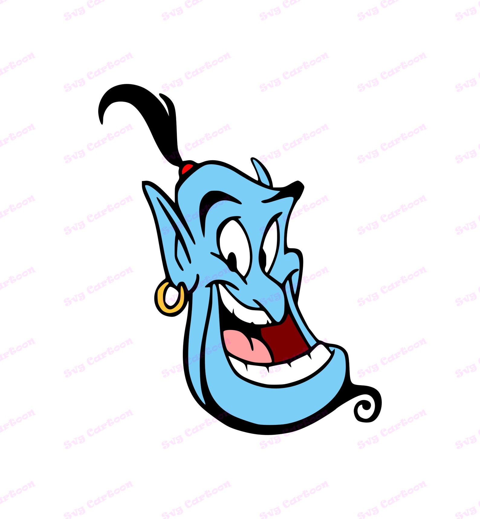 Genie Aladdin SVG 1 Svg Dxf Cricut Silhouette Cut File | Etsy