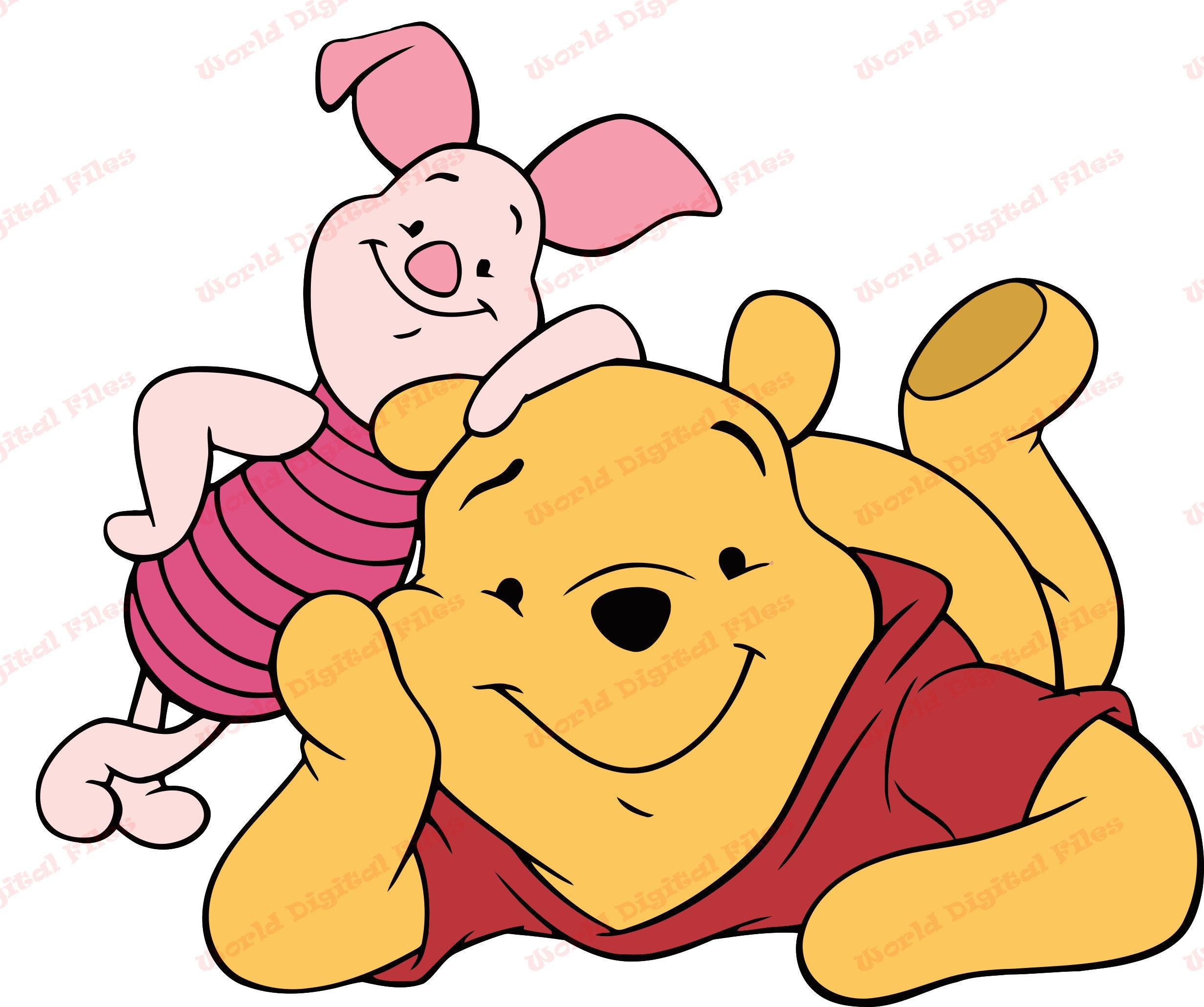 Winnie The Pooh And Piglet SVG 1 svg dxf Cricut Silhouette | Etsy