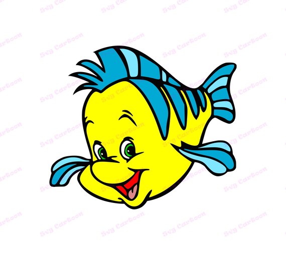Download Flounder The Little Mermaid SVG svg dxf Cricut Silhouette ...