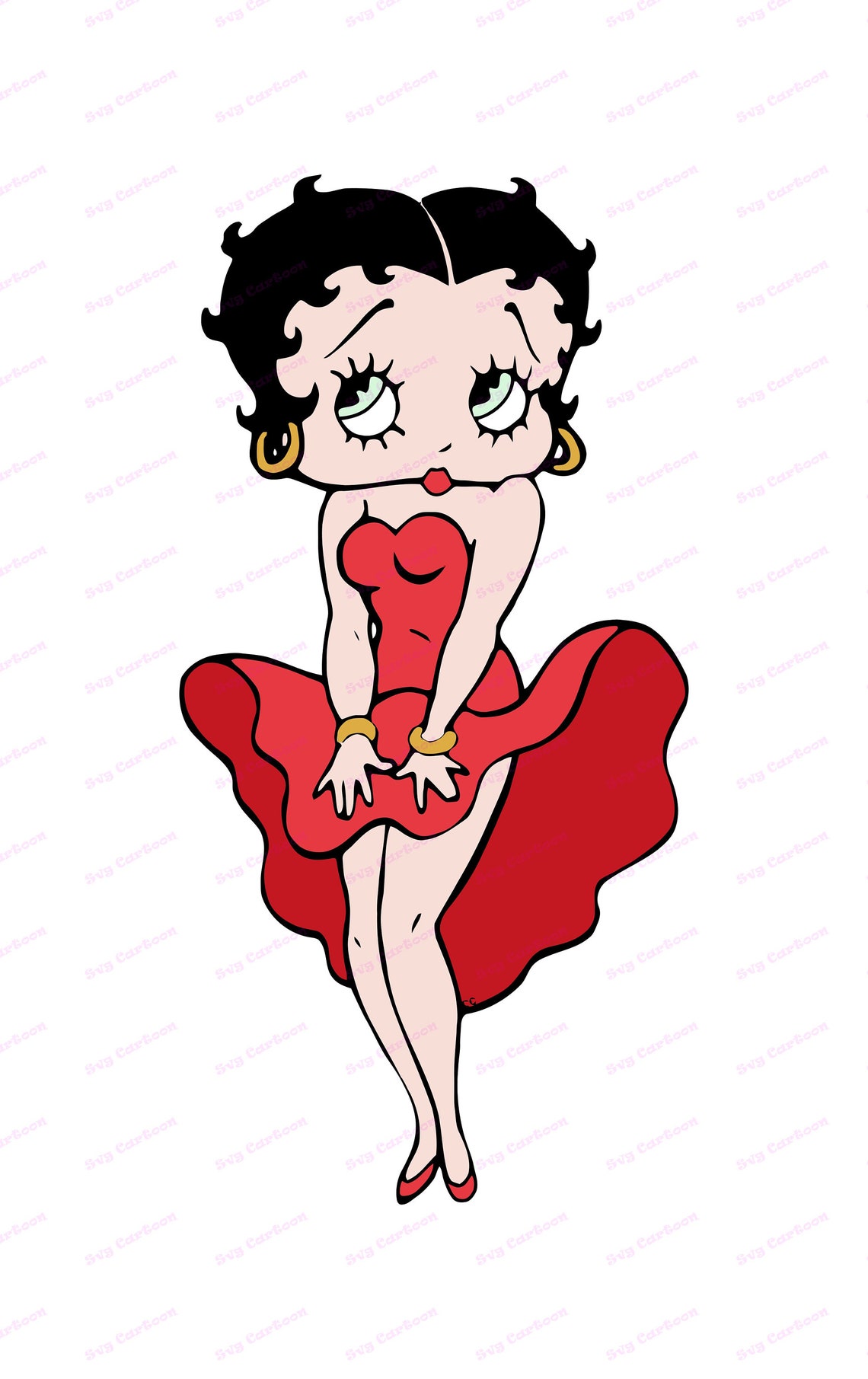 Betty Boop Svg 4 Svg Dxf Cricut Silhouette Cut File Etsy