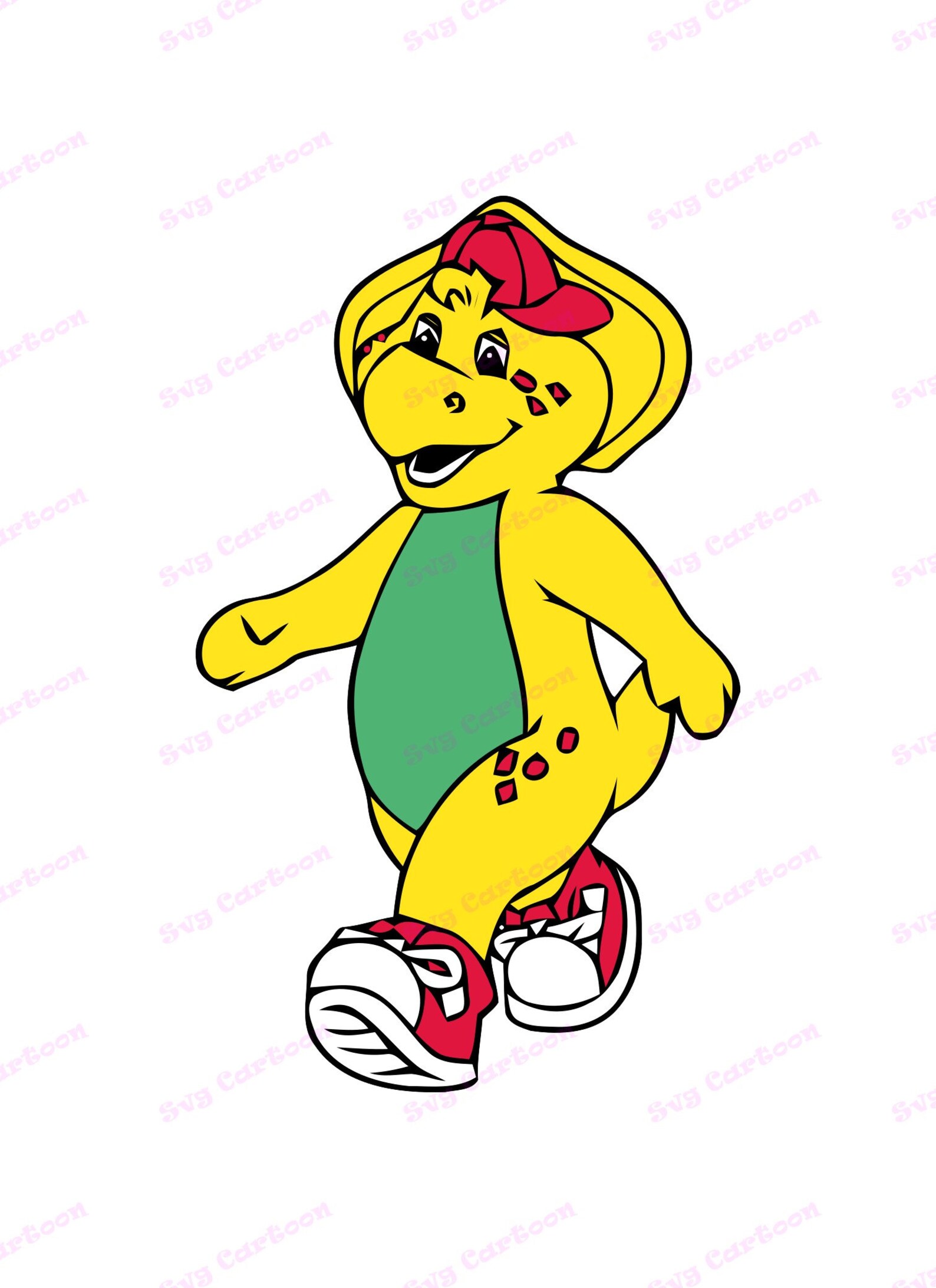 BJ Barney and Friends SVG Svg Dxf Cricut Silhouette Cut Etsy