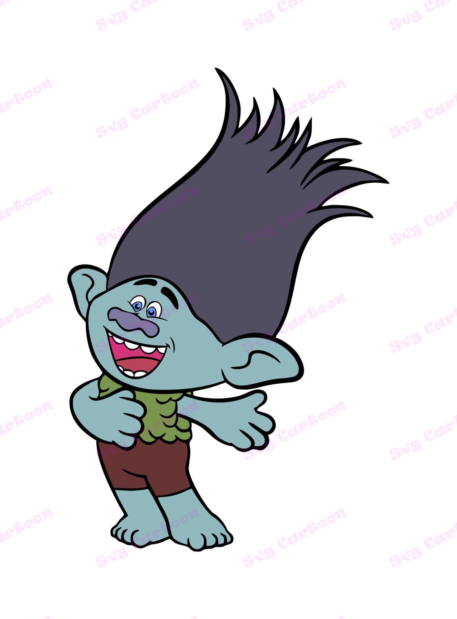 Branch Trolls SVG 6 Svg Dxf Cricut Silhouette Cut File | Etsy